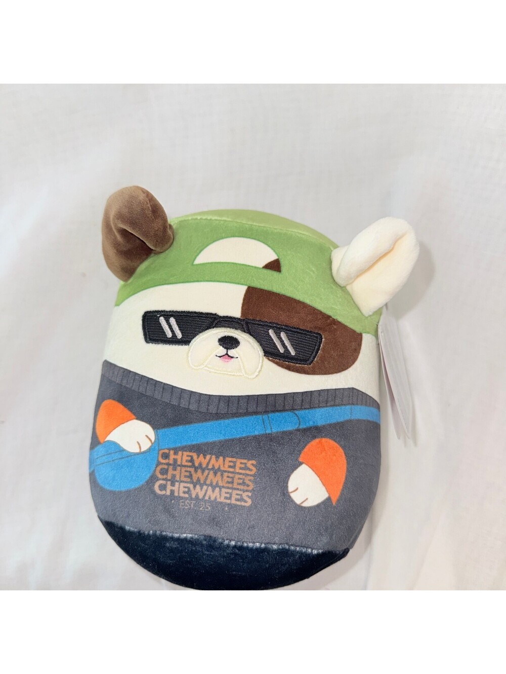 Squishmallows ChewMees Ezra French Bulldog 6” Crinkle Squeaky Dog Toy NW